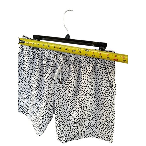 Mens BB Polka Dot Swim Shorts XL White & Black Elastic Waist With Drawstring - Picture 6 of 6